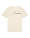 T-shirt '3F Muselet & 3F Quote' Natural Raw (unisex)